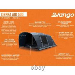 Tente Vango Sierra 500 Air Gonflable pour Camping Familial Airbeam 5 personnes Modèle 2025