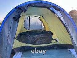 Tente Vango Tahoe 400 pour 4 personnes - Camping en famille et festival - Bleu et jaune