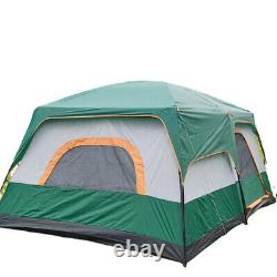 Tente automatique pliante portable de camping et pique-nique avec 2 chambres de grande taille en plein air