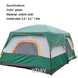 Tente automatique pliante portable de camping et pique-nique avec 2 chambres de grande taille en plein air