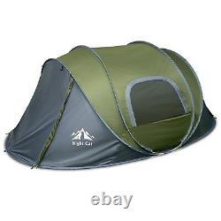 Tente automatique pop-up pour 2-4 personnes, grande tente de camping et de randonnée imperméable en extérieur