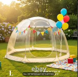 Tente bulle pop-up abri igloo dôme transparent sport grand environ 4m