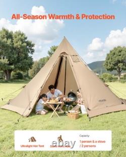 Tente chaude VEVOR Tipi avec cheminée étanche portable pour le camping de 4 à 6 personnes