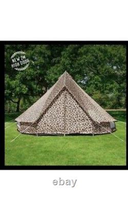 Tente cloche de glamping à imprimé léopard, pour 4 personnes, camping de luxe. 4 mètres