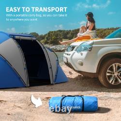 Tente de Camping 4 Personnes 2 Chambres Espace de Vie Imperméable Famille Voyage en Plein Air Randonnée