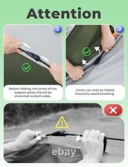 Tente de Camping Gysrevi, Tente Instantanée Pop Up pour 3 Personnes Imperméable, Grande Double Couche