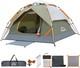 Tente De Camping, Tente Instantanée Pop Up Pour 3 Personnes Imperméable, Grande Tente Automatique à Double Couche