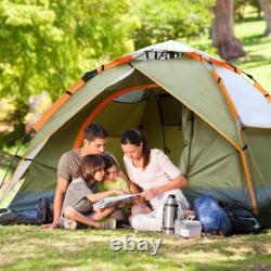 Tente de Camping, Tente Instantanée Pop Up pour 3 Personnes Imperméable, Grande Tente Automatique à Double Couche