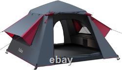 Tente de Camping, Tente Pop-Up 3 Personnes Extra Large Imperméable Tente Dôme Automatique avec