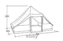 Tente de Glamping Cabin pour 10 personnes, ventilation en maille, installation facile, spacieuse