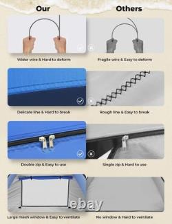 Tente de Plage Luxe Éphémère pour Usage Familial Portable & Protection UV UPF 50+