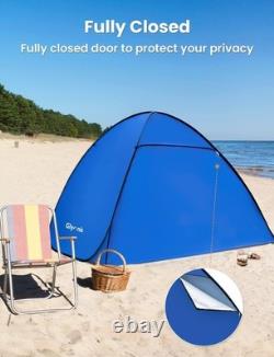 Tente de Plage Luxe Éphémère pour Usage Familial Portable & Protection UV UPF 50+