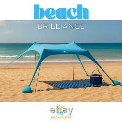 Tente de Plage Portable Grande Canopée Master de Plage Abri Ombre