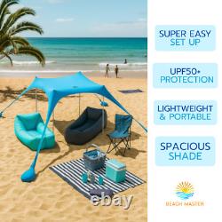 Tente de Plage Portable Grande Canopée Master de Plage Abri Ombre