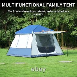Tente de cabine pop-up pour 4 personnes, installation instantanée en 3 minutes, abri de camping familial avec pluie