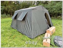 Tente de camp de base extérieure militaire pour 6 personnes, couleur olive, neuve en usine