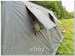 Tente de camp de base extérieure militaire pour 6 personnes, couleur olive, neuve en usine