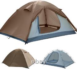 Tente de camping 2/4/6 personnes, facile à monter, grande tente de type cabane avec auvent, Dem