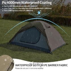 Tente de camping 2/4/6 personnes, facile à monter, grande tente de type cabane avec auvent, Dem