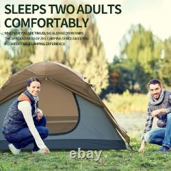 Tente de camping 2/4/6 personnes, facile à monter, grande tente de type cabane avec auvent, Dem