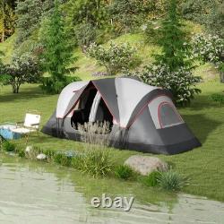 Tente de camping 2 chambres abri de pêche randonnée festival imperméable avec auvent contre la pluie