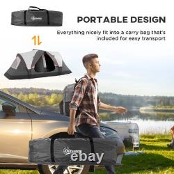 Tente de camping 2 chambres abri de pêche randonnée festival imperméable avec auvent contre la pluie