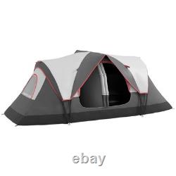 Tente de camping 2 chambres abri de pêche randonnée festival imperméable avec auvent contre la pluie