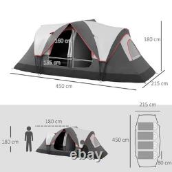 Tente de camping 2 chambres abri de pêche randonnée festival imperméable avec auvent contre la pluie