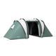 Tente De Camping 2 Chambres Avec Espace De Vie, Imperm&eacute;able 3000 Mm, Verte