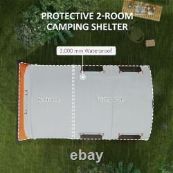 Tente de camping 3-5 personnes avec chambre, espace de vie, imperméable, famille, voyage en plein air