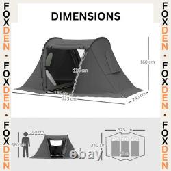Tente de camping 3 personnes avec 2 chambres, tente familiale de dôme étanche Festival FOXDEN