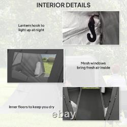 Tente de camping 3 personnes avec 2 chambres, tente familiale de dôme étanche Festival FOXDEN