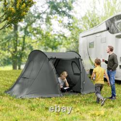 Tente de camping 3 personnes avec 2 chambres, tente familiale en dôme imperméable pour festivals FOXDEN