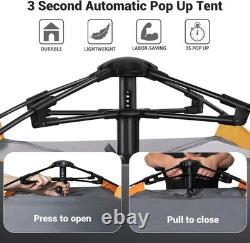 Tente de camping 3 personnes pop-up automatique instantanée trois couches imperméable 4 saisons grande