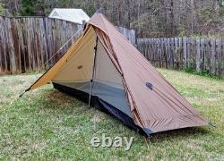 Tente de camping 3FUL LanShan 1 Pro 4 saisons pour 1 personne, tente ultralight beige