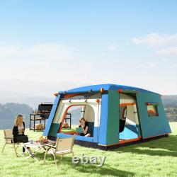 Tente de camping 4-6 personnes avec 2 chambres et porche, imperméable 3000mm