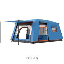 Tente de camping 4-6 personnes avec 2 chambres et porche, imperméable 3000mm