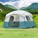 Tente De Camping 4/6 Personnes, Installation Facile, Grandes Tentes De Type Cabane Avec Auvent, Démonstration