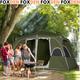 Tente De Camping 4-8 Personnes 2 Chambres Résistant à L'eau Avec Grandes Fenêtres En Maille Verte