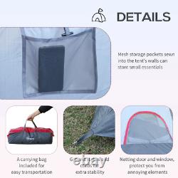 Tente de camping 5-6 personnes avec sac, structure en fibre de verre et acier, grande tente de randonnée, abri