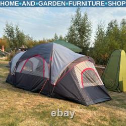 Tente de camping 5-6 personnes avec sac, structure en fibre de verre et acier, grande tente de randonnée, abri