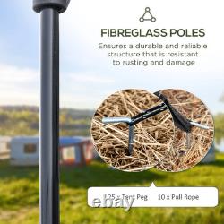 Tente de camping 5 6 personnes étanche bleue avec sac de transport, poteaux en fibre de verre, cordes de hauban FOXDEN