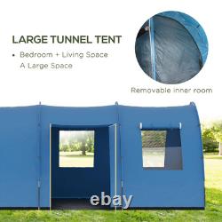 Tente de camping 5/6 places imperméable bleue avec sac de transport, arceaux en fibre de verre, haubans FOXDEN
