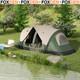 Tente De Camping 6/8 Personnes 2000 Mm Imperm&eacute;able Avec Fen&ecirc;tres, A&eacute;rations Et Tapis De Sol Foxden