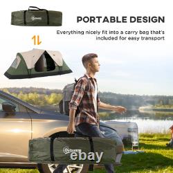 Tente de camping 6/8 personnes 2000 mm imperméable avec fenêtres, aérations et tapis de sol FOXDEN