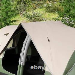 Tente de camping 6/8 personnes 2000 mm imperméable avec fenêtres, aérations et tapis de sol FOXDEN