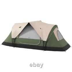 Tente de camping 6-8 personnes 2000 mm imperméable fenêtres aérations tapis de sol FOXDEN