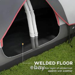 Tente de camping 6-8 personnes 2000mm imperméable avec aérations, sous-tapis, deux chambres FOXDEN