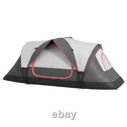 Tente de camping 6-8 personnes 2000mm imperméable avec aérations, sous-tapis, deux chambres FOXDEN