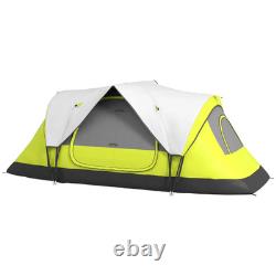 Tente de camping 6 8 personnes 2000mm imperméable multi-chambres avec tapis de sol et ventilation FOXDEN